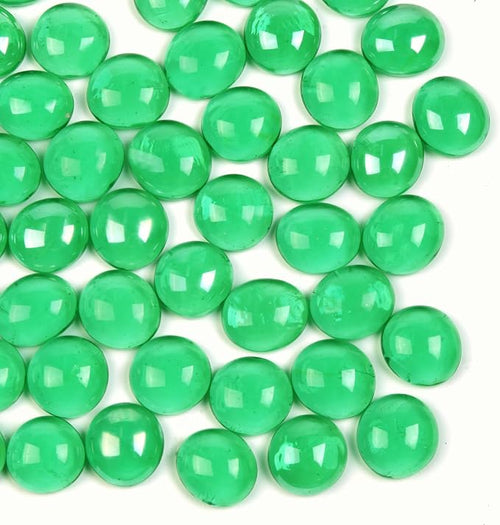 0.5lb Green Glass Marbles for Vase, Decorative Pebbles for Vase Fillers by MBKHFLL