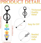 beadable keychains Bulk 8pcs Blank Keychain Making Kit Keychains Accessories - Image 3
