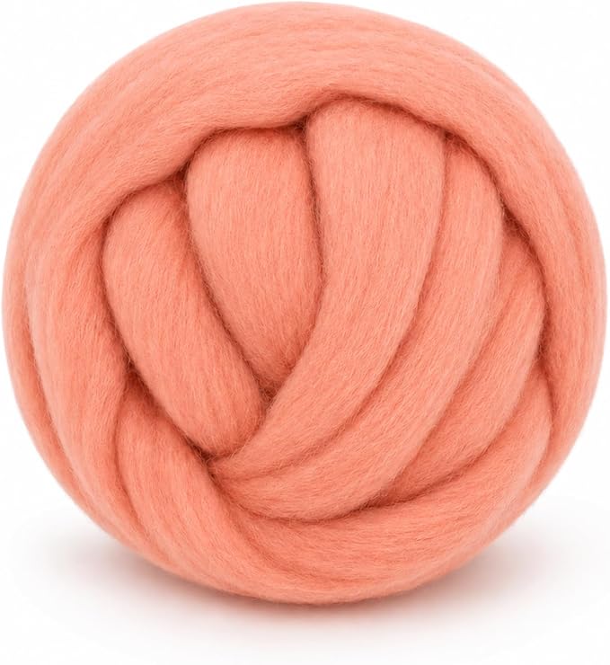 3.53oz Wool Roving: Needle Felting Wool White Roving Wool Felting Supplies Pure by Gipony
