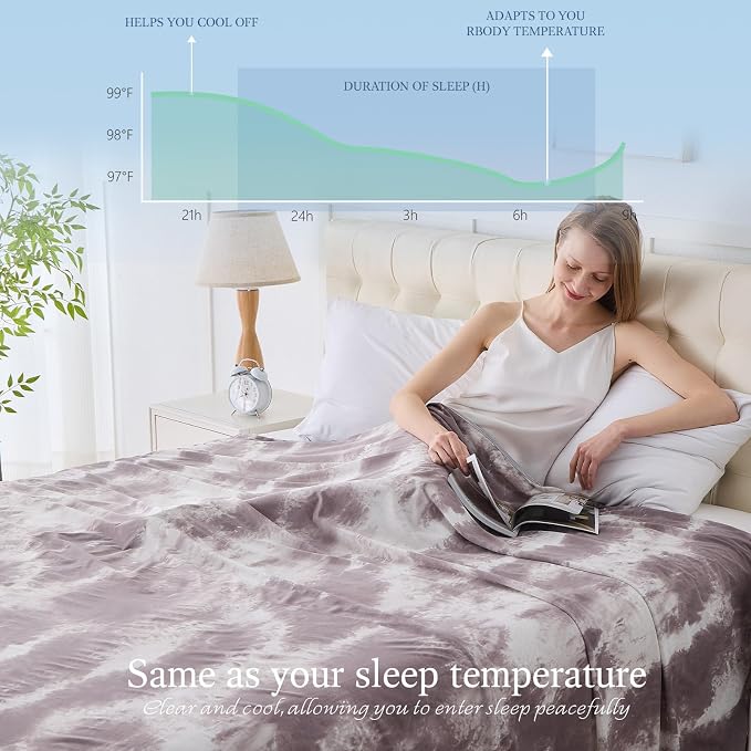 Cooling Blanket Full Size for Hot Sleepers Ultra Lightweight & Breathable - Image 3