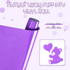 Tintnut Deep Lavender Neon Puff HTV Vinyl Roll, easy cut & weed, stretch - Image 2