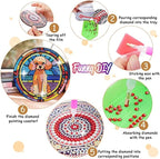Zythron 8 Pack Dog Diamond Art Coasters, Diamond Painting Coasters Kits | Dog - Image 3