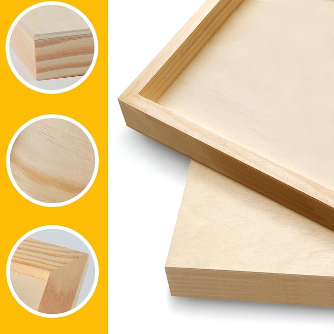 Falling in Art 2 Pack 18x18 Gallery Unfinished Wooden Canvas Panels | Birch - Image 5