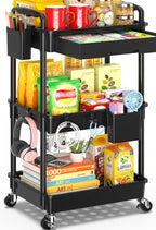 SUNALLY 3 Tier Rolling Cart by SUNALLY