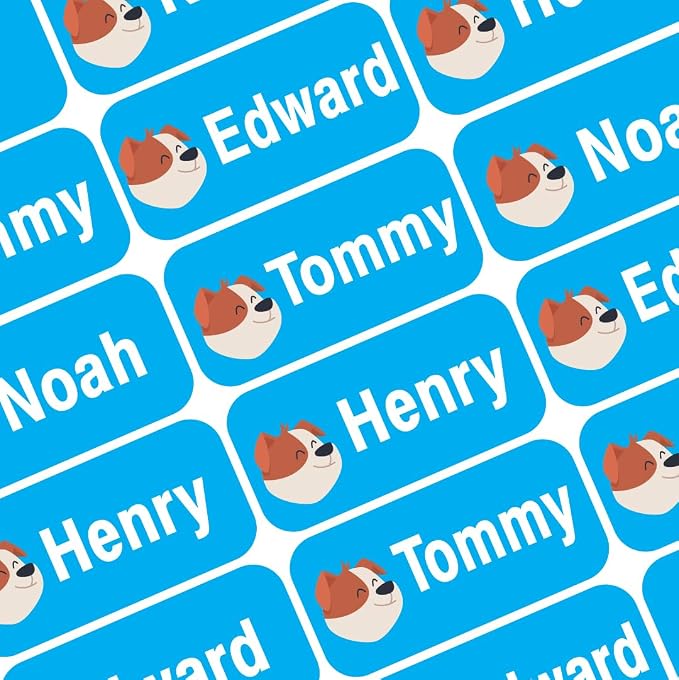 Personalized Name Labels for Kids – 60 Waterproof Peel-and-Stick Labels for by GILBIN
