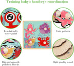 Wooden Peg Puzzles for Toddlers 1-3, Kids' Educational Preschool Peg Puzzle Toy - Image 5