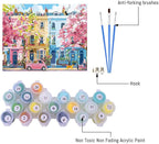Clendo Paint by Numbers Kit for Adults Beginners, Spring Street Adult Paint by - Image 2