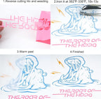 FUNKAKA Pink HTV Heat Transfer Vinyl Bundle, 10 Sheets Sticky HTV Vinyl - Image 5