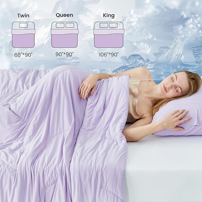Cozy Bliss Cooling Comforter King Size, Reversible Lightweight Cooling Blankets - Image 8