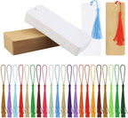 120 Pcs Kraft Paper Blank Cardstock Bookmarks, Paper Bookmarks by Wpxmer