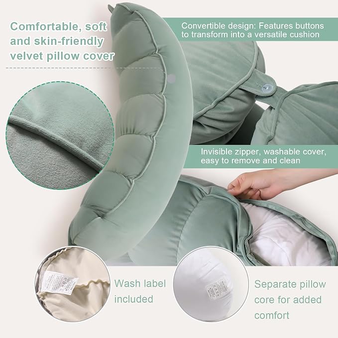 Peallow – Long Round Body Pillow - Image 4