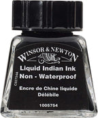 Winsor & Newton Drawing Ink, 14ml Bottle, Liquid Indian Ink by WinsorNewton