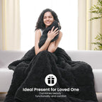 Drewin Weighted Blanket Queen Size 15lbs, Dual Sided Soft Cozy Jacquard - Image 7