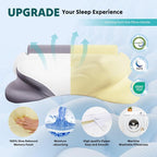 DUMOS Cervical Neck Pillow for Sleeping, Cooling Ergonomic Memory Foam Pillow - Image 5