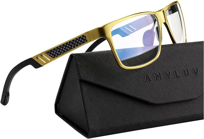 ANYLUV Blue Light Blocking Glasses Men Computer Gaming Glasses Lightweight by ANYLUV