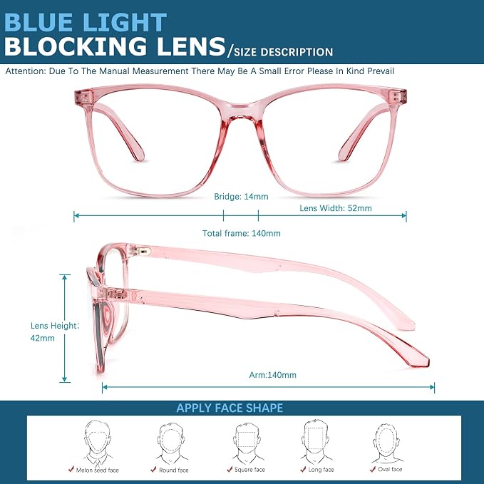 Oilway Blue-Light Blocking Glasses Computer Reading/Gaming/TV/Phones Glasses - Image 6
