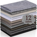 XSEINO 12 Rolls 8"x35" 1.4mm Thick Soft Felt Fabric Sheet 12 Assorted Black by XSEINOiscreating%EF%BC%81