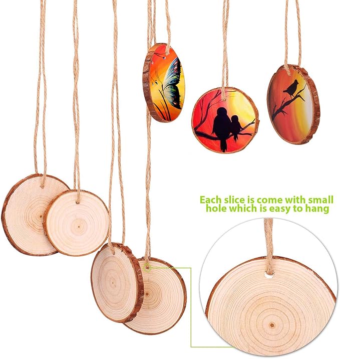 Fuyit Unfinished Wood Slices - Image 2