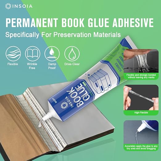 Book Glue, 15ML x 2 Book Adhesive, Flexible Paper Glue - Image 3