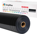 VinylRus Heat Transfer Vinyl-12 x 100ft Black Iron on Vinyl Roll by VinylRus
