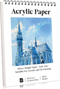 Acrylic Paper Pad 8.5 x 11 in, 25 Sheets, Top Spiral Bound | Heavy 246Lb Paper by Unknown