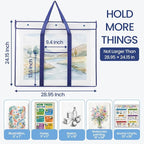 GAMENOTE 2 Pack Large Poster Storage Bag Bulletin Board Holder Art Portfolio - Image 7