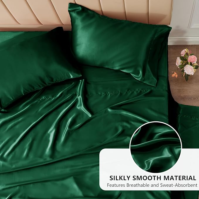 CozyLux Satin Sheets Full Size Sheets - Image 3
