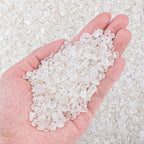 Small Clear Quartz Crystal Chips Aquarium Gravel Rocks Pebbles 3 Lb, Irregular by EZEELAI