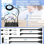 Drdefi Magnetic Helping Hands Soldering Station 12X Magnifying Lamp Large Base - Image 5