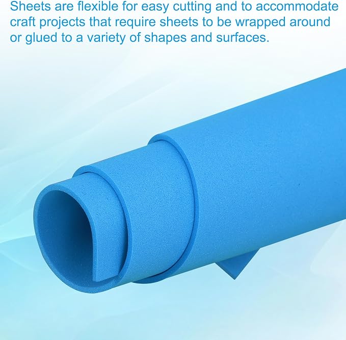 PATIKIL EVA Foam Sheet 10Pcs 12x8 Inch 2mm Thick Sky Blue | Easy Cutting EVA - Image 5
