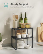 SONGMICS Cabinet Organizer Shelf, Kitchen Storage, Spice Rack, Expandable - Image 4