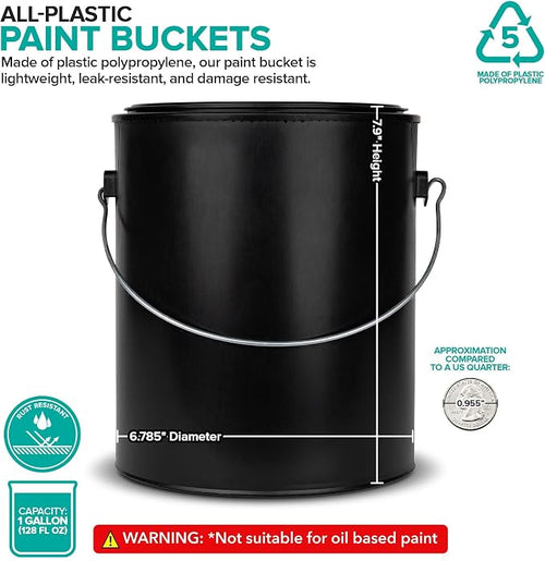 1 Gallon Plastic Paint Bucket - Image 2