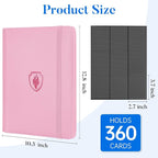 Premium 9 Pocket Card Binder for 360 Cards, Fabmaker PU Cover Trading Card - Image 6