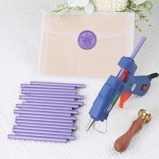 Pearl Purple Sealing Wax Sticks, WASOHLING 20Pcs Glue Gun Wax Seal Sticks - Image 3