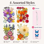 173 pcs Dried Flowers for Resin, Natural Flowers and Leaves Kit - Image 4