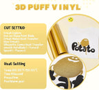 Tintnut Golden Palm Puff Heat Transfer Vinyl Roll, easy cut & weed, stretch - Image 5