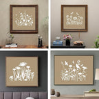 16 Pieces Wildflower Stencils for Painting, Reusable Large Spring Wild Flower - Image 7