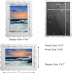 5x7 Wavy Picture Frame With Mat - Image 3