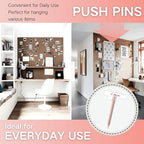 120 PCS Flat Rose Gold Push Pins - Image 5