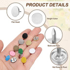 uxcell 150Pcs Upholstery Tacks, 11mmx10mm Flat Head Thumb Tack Decorative - Image 3