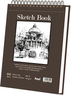 Fuxi Sketchbook 8.5x11, 100 Sheets Hard Cover Sketch Book 8.5" x 11", 68 by SketchBook