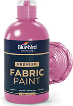 BLUEBIRD Fabric Paint, Cosmic Pink, 16.9 Fl Oz, Permanent Fabric Paints by BluebirdArts