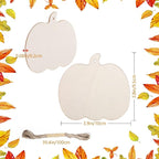 50 PCS Pumpkin Wood Cutouts Unfinished Fall Wooden Cutouts Blank Pumpkin Wood - Image 2