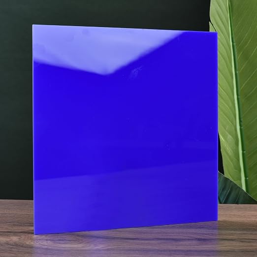 6 PCS Dark Blue Cast Acrylic Opaque Plastic Sheet 8 x 8 Inch, - Image 2