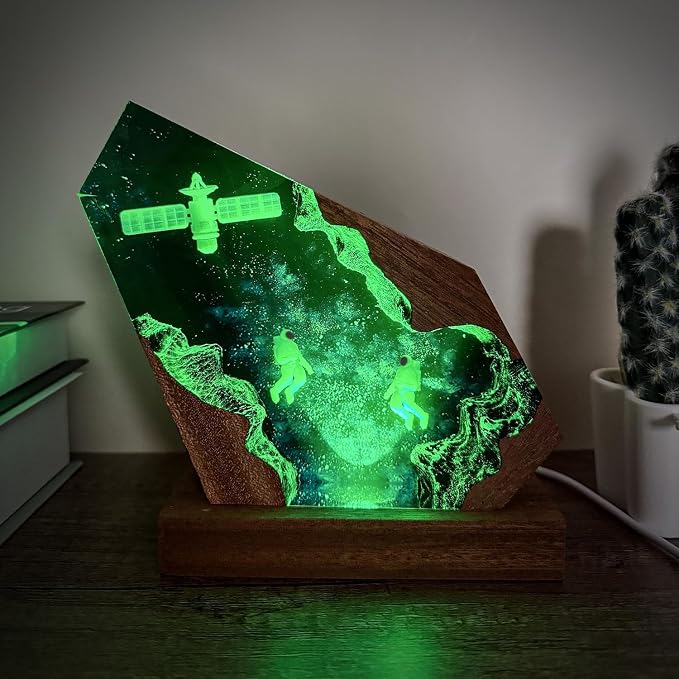 Space Resin Lamp, Handmade Galaxy Resin Night Light - Image 7