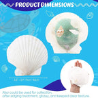 GlikCeil 50 Pcs Sea Shell for Crafting Natural Large Scallop White Oyster - Image 2