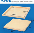 Falling in Art 2 Pack 20x20 Unfinished Birch Wood Panels Kit - Image 2