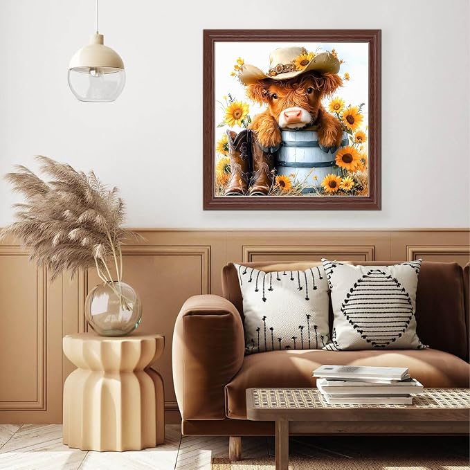 Lxmsja Cow Flower Diamond Art Kits - Image 2
