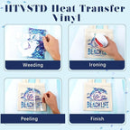 HTVSTD Fish Scale HTV Heat Transfer Vinyl 12 Sheets 12×10in Iron on Vinyl | - Image 3