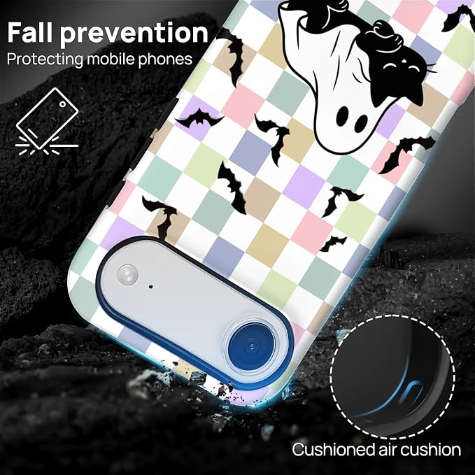 Case for iPhone 17 Air, Scratch Resistant Hybrid Double Layer Hard Shell，Ghost - Image 6